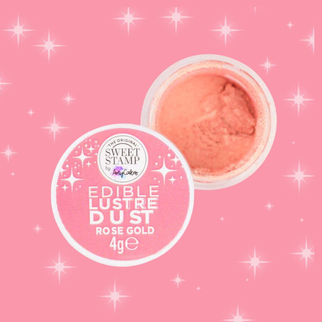 Sweet Stamp Edible Lustre Dust 4g Rose Gold