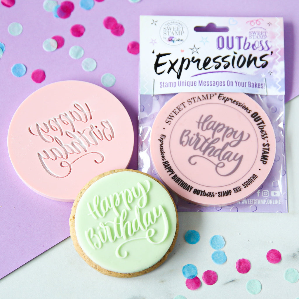 OUTboss Expressions - Elegant Happy Birthday -  Mini Size