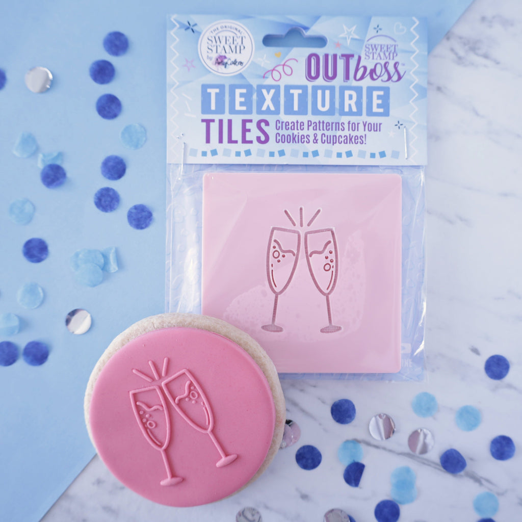 OUTboss Texture Tile - Champagne Glasses - Mini Size