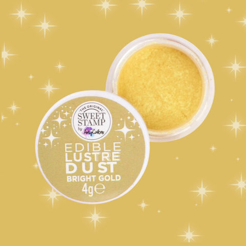 Sweet Stamp Edible Lustre Dust 4g Bright Gold