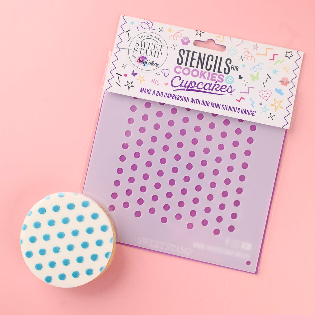 Mini Cookie & Cupcake Stencils - Mini Polka Dot