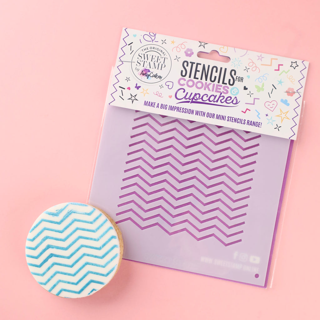 Mini Cookie & Cupcake Stencils - Mini Chevron