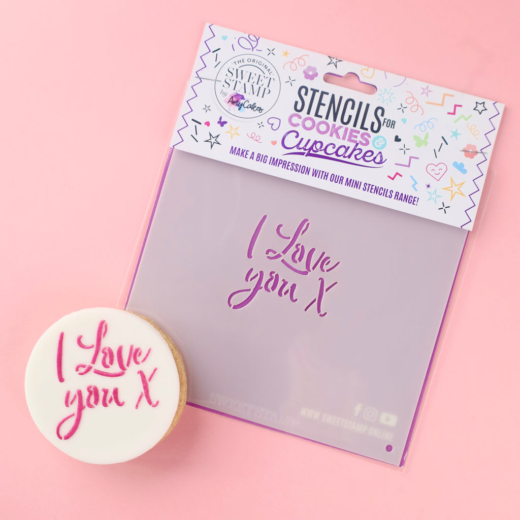 Mini Cookie & Cupcake Stencils - I Love You