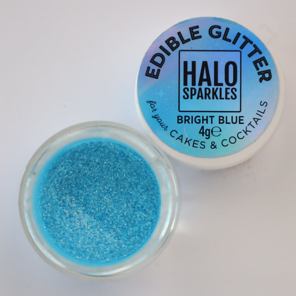 Halo Sparkles  Edible Glitter - Bright Blue 40g