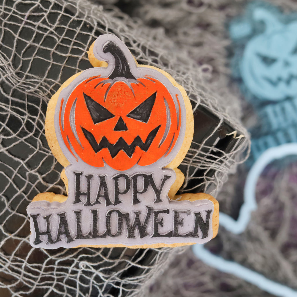 OUTboss STAMP N CUT - Happy Halloween Scary Pumpkin