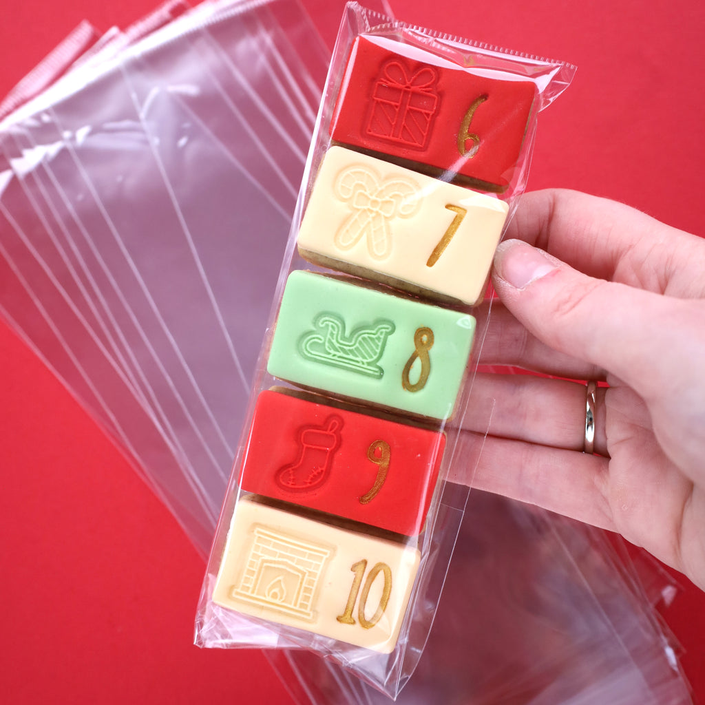 Advent Calendar cookie bags x10