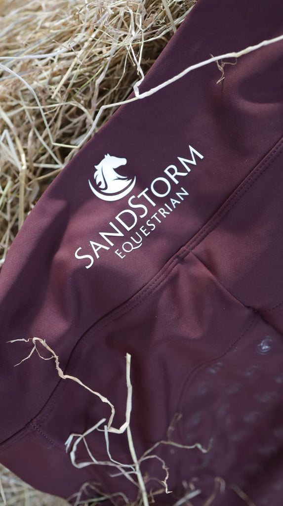 Sandstorm Equestrian - Pro Support Riding Leggings - Burgundy
