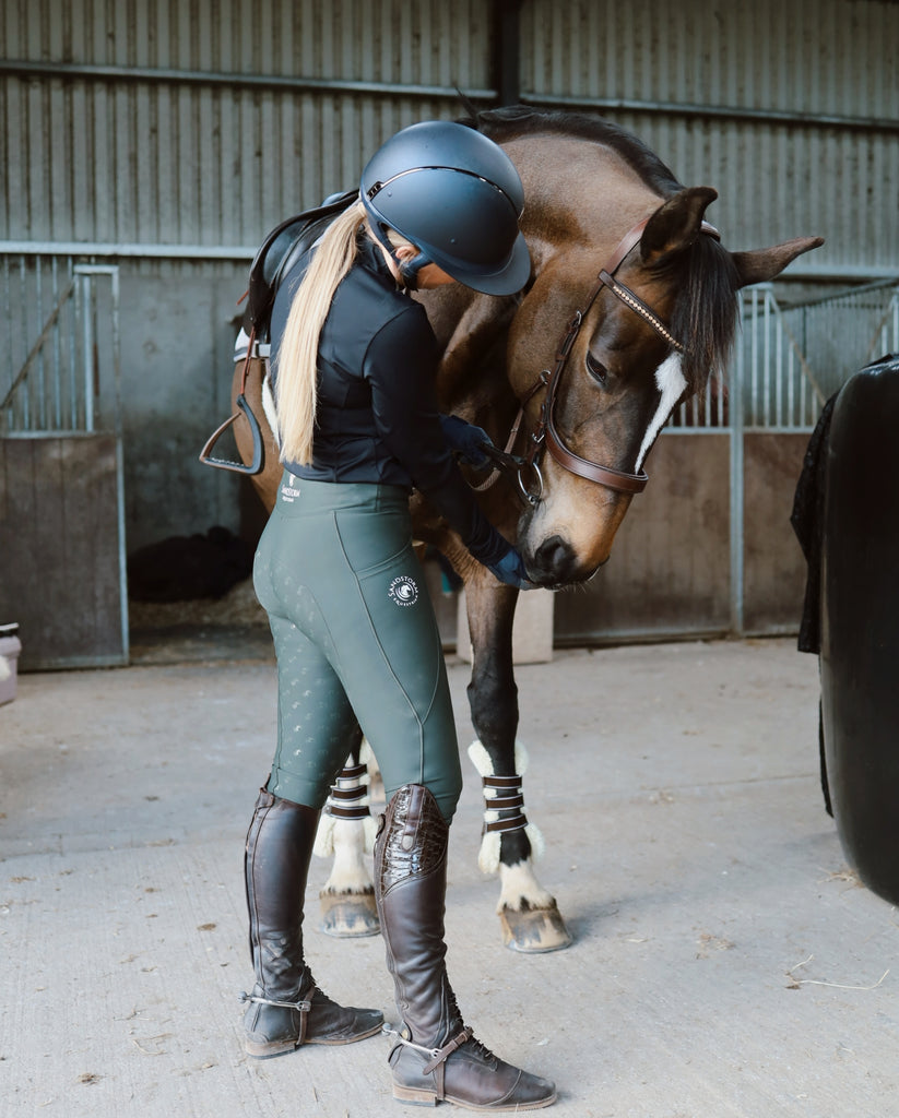 Sandstorm Equestrian - Pro Support Riding Leggings - Hunter Green