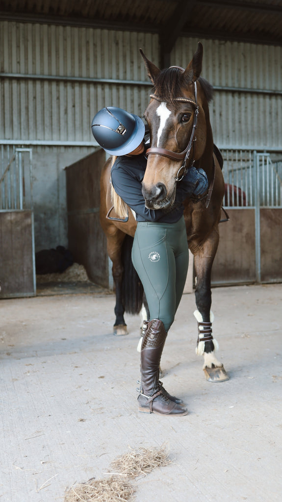 Sandstorm Equestrian - Pro Support Riding Leggings - Hunter Green