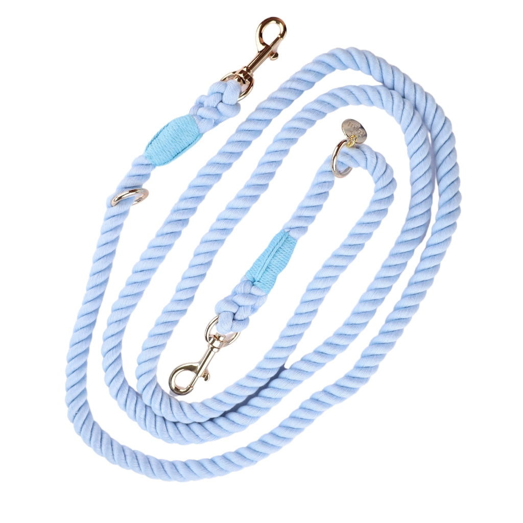 Oh So Fetch - Rope Hands Free Lead -Light Blue
