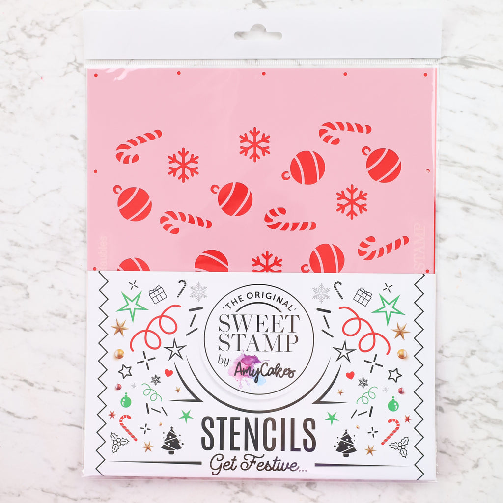 Sweet Stamp Stencil - Jingle Baubles
