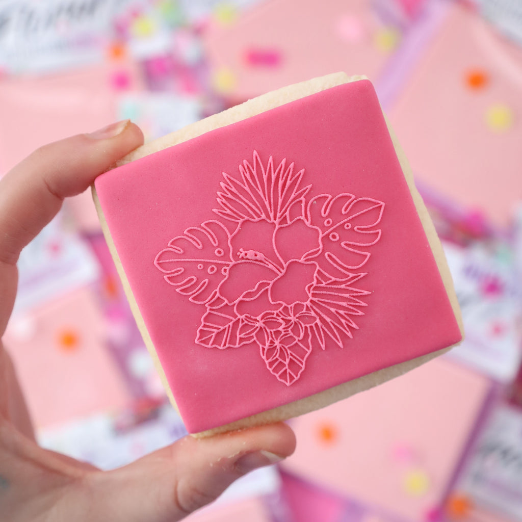 Sweet Stamp - Texture Tiles - Tropical Flower