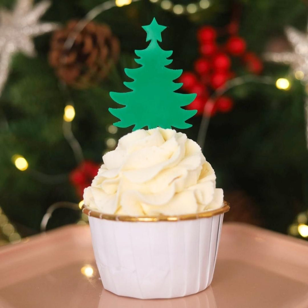 Sweet Stamp Cupcake Toppers - Christmas Tree 6pk