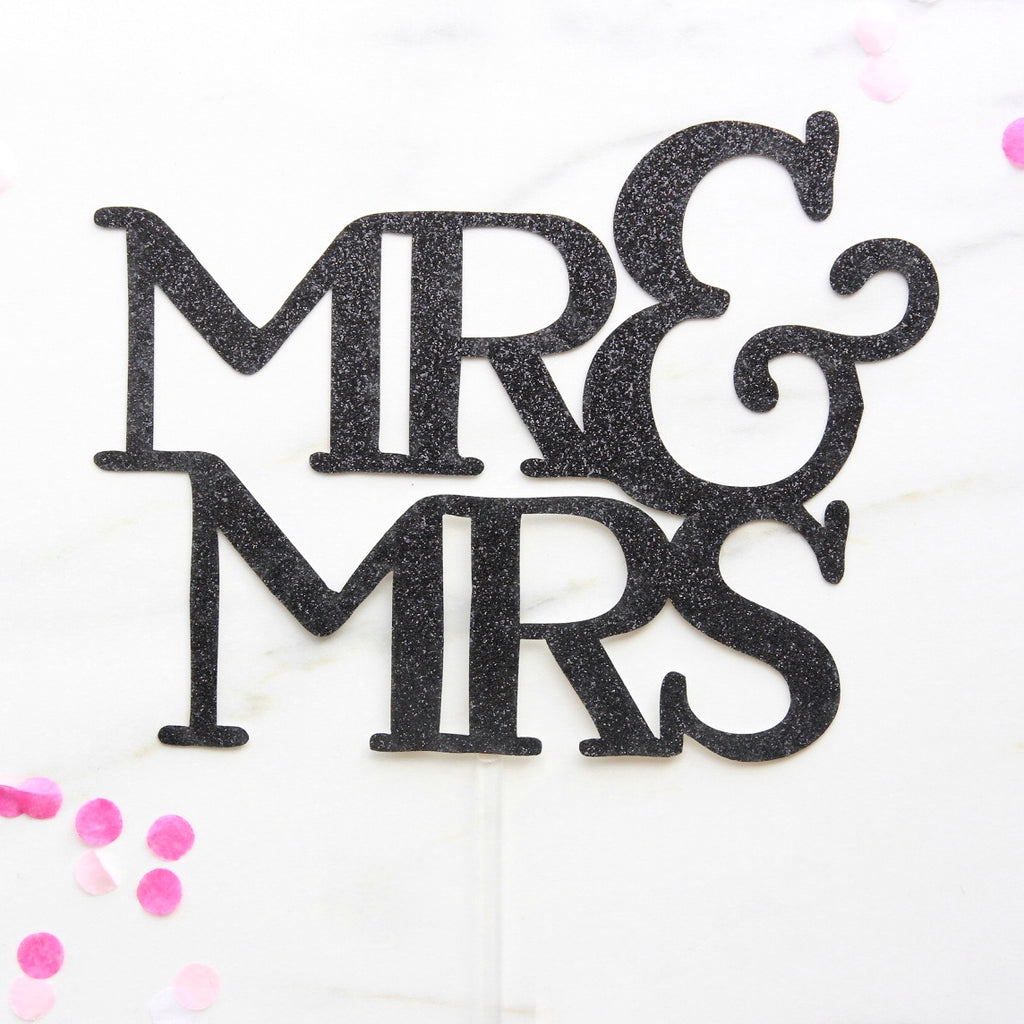 Mr & Mrs Card Topper - Black