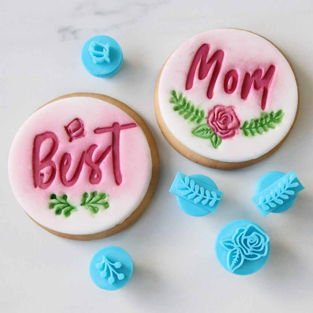 Mini Florals Embossers Set - Cookie/Cupcake Embosser