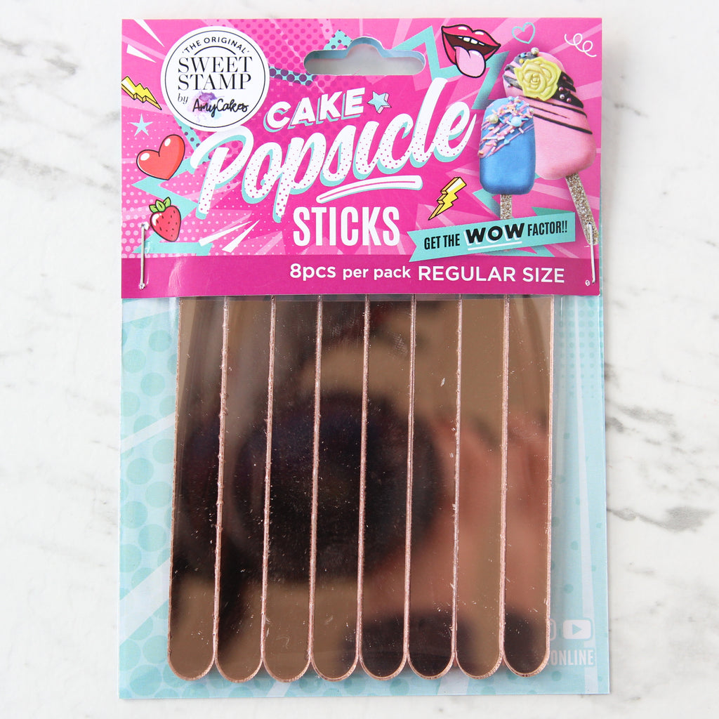 SweetStamp Popsicle Sticks 8pk - Rose Gold mirror