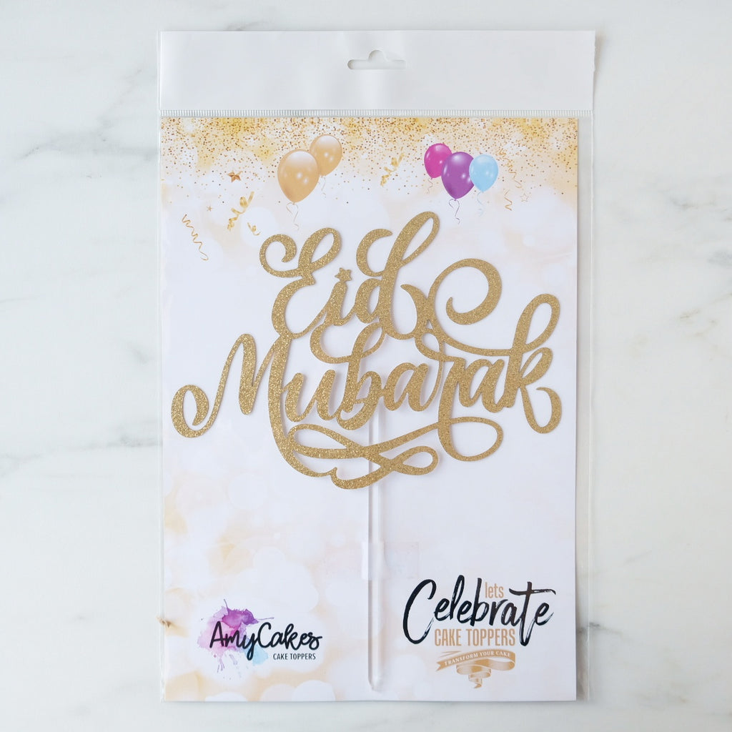 Eid Mubarak Card Topper - Gold