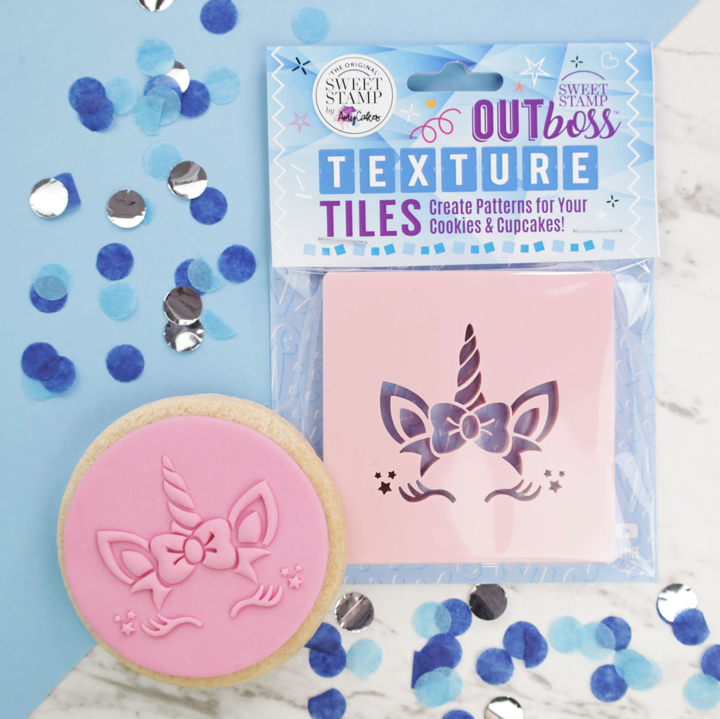 OUTboss Texture Tiles - Bow Unicorn - Regular Size