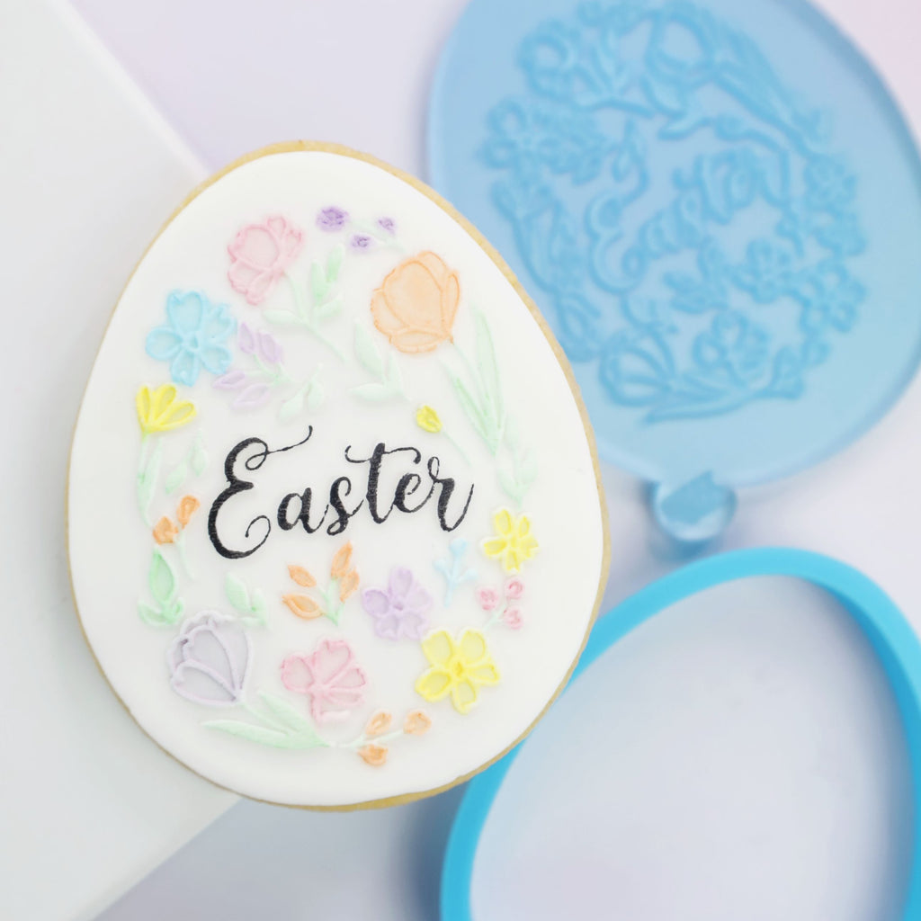 OUTboss STAMP N CUT - Floral Easter Egg