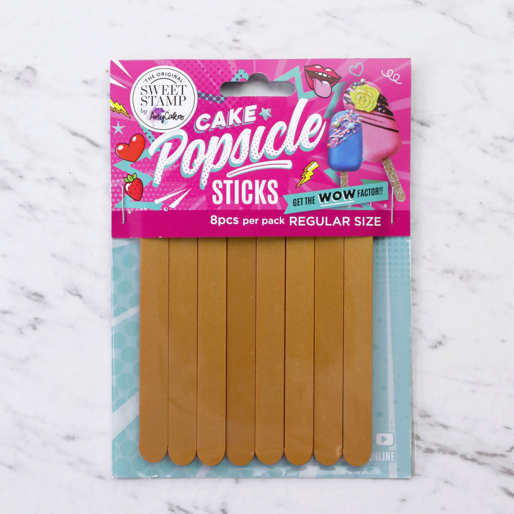 SweetStamp Popsicle Sticks 8pk - Metallic Gold