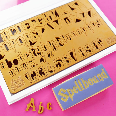 Sweet Stamp Set of Mini Spellbound Upper & Lower Case Letters and Numbers | Bakedeco