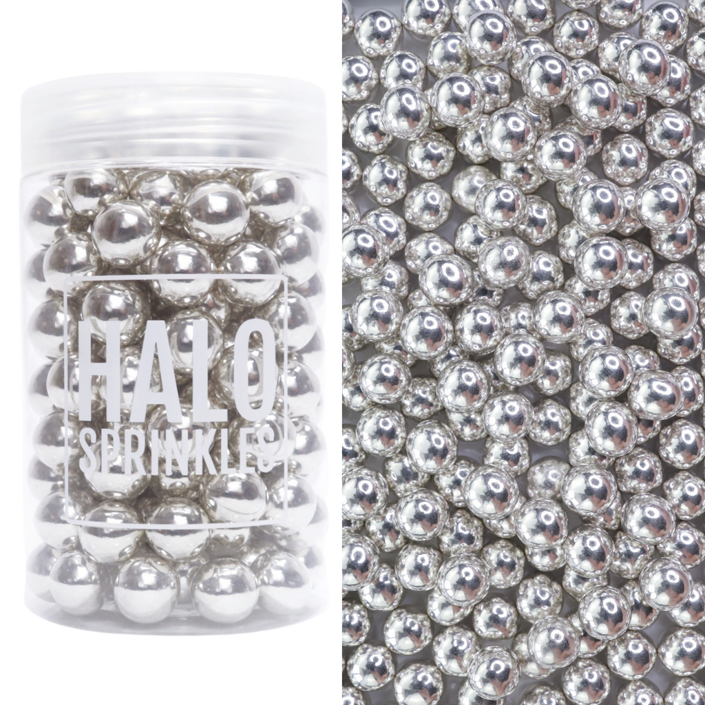 HALO SPRINKLES Balls-  Large High Shine Balls - Silver