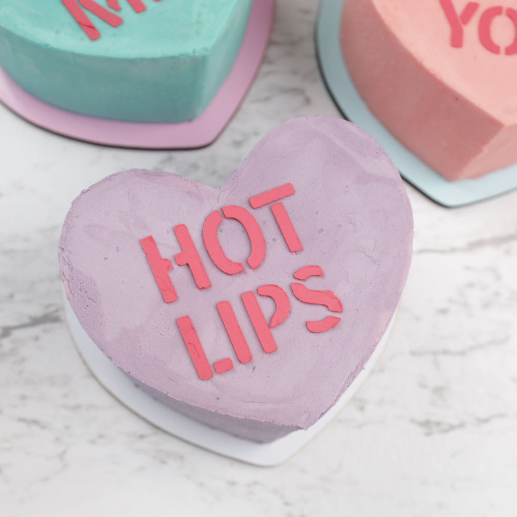 Mini Cookie & Cupcake Stencils - Hot Lips
