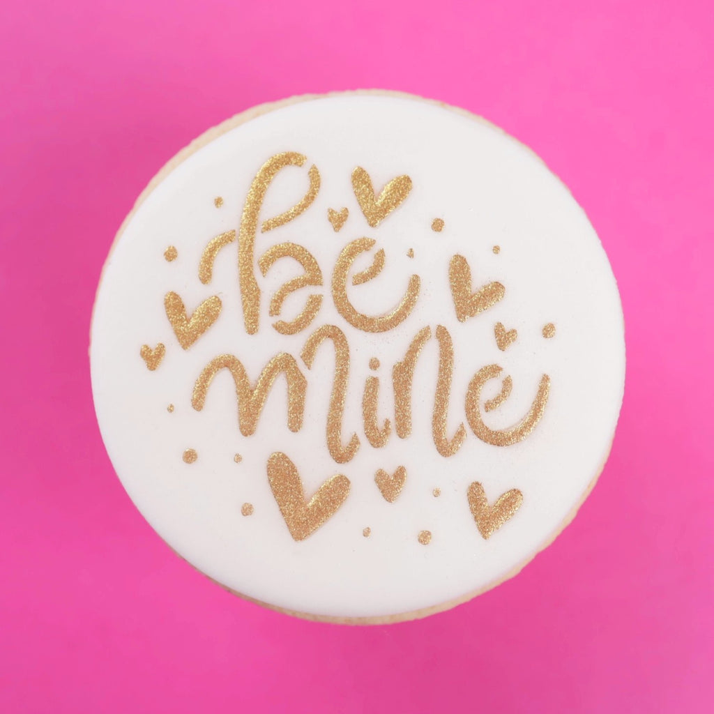 Mini Cookie & Cupcake Stencils - Be Mine Hearts