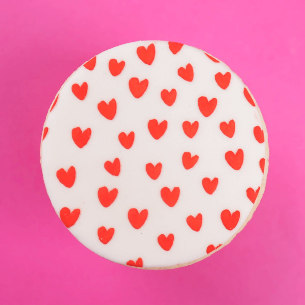 Mini Cookie & Cupcake Stencils - Cute Heart Pattern