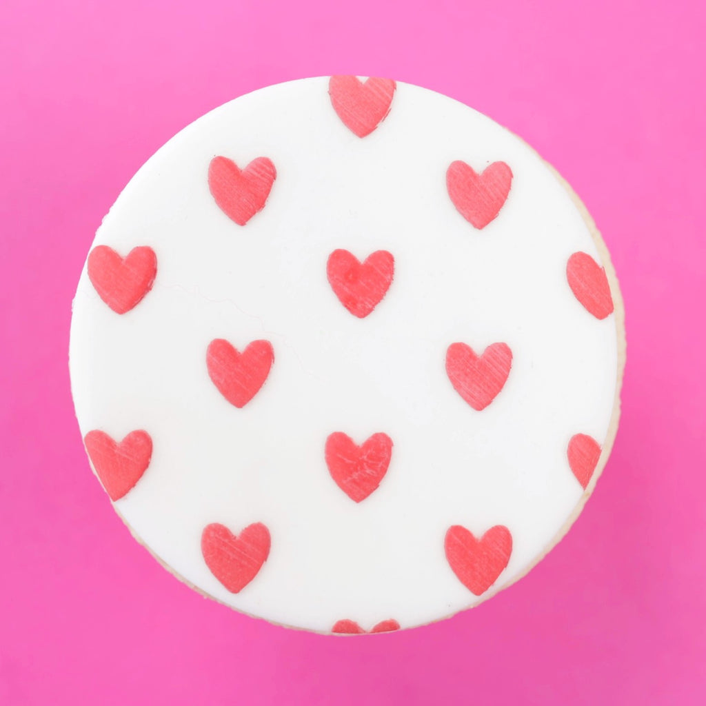 Mini Cookie & Cupcake Stencils - Heart Pattern