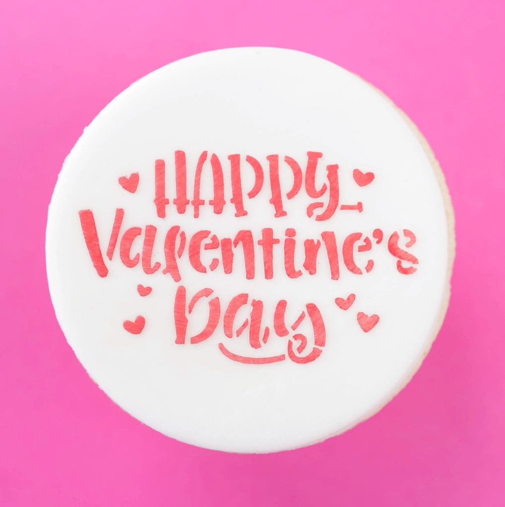 Mini Cookie & Cupcake Stencils - Fun Happy Valentines Day