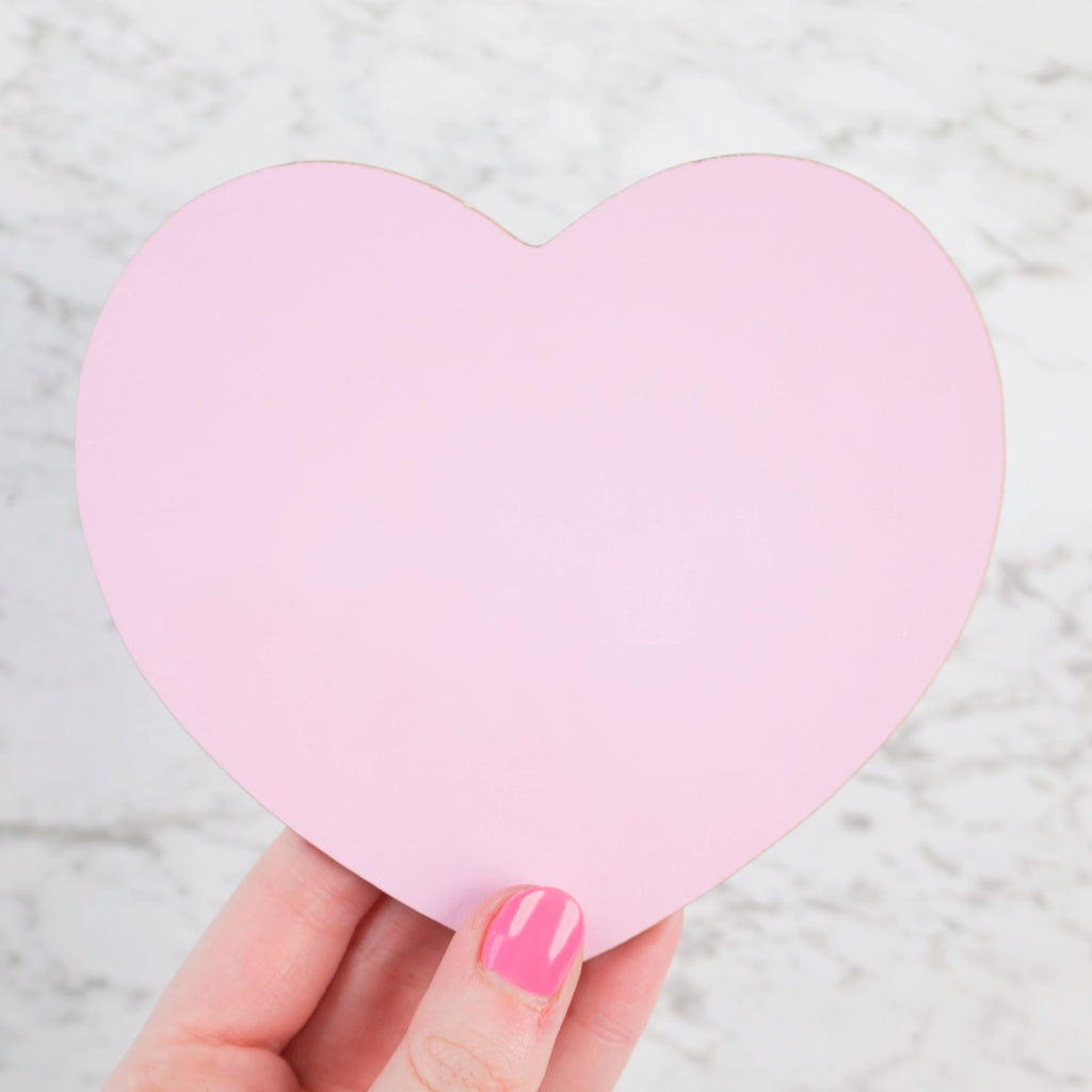 Sweet Stamp Heart Cake Board - Baby Pink