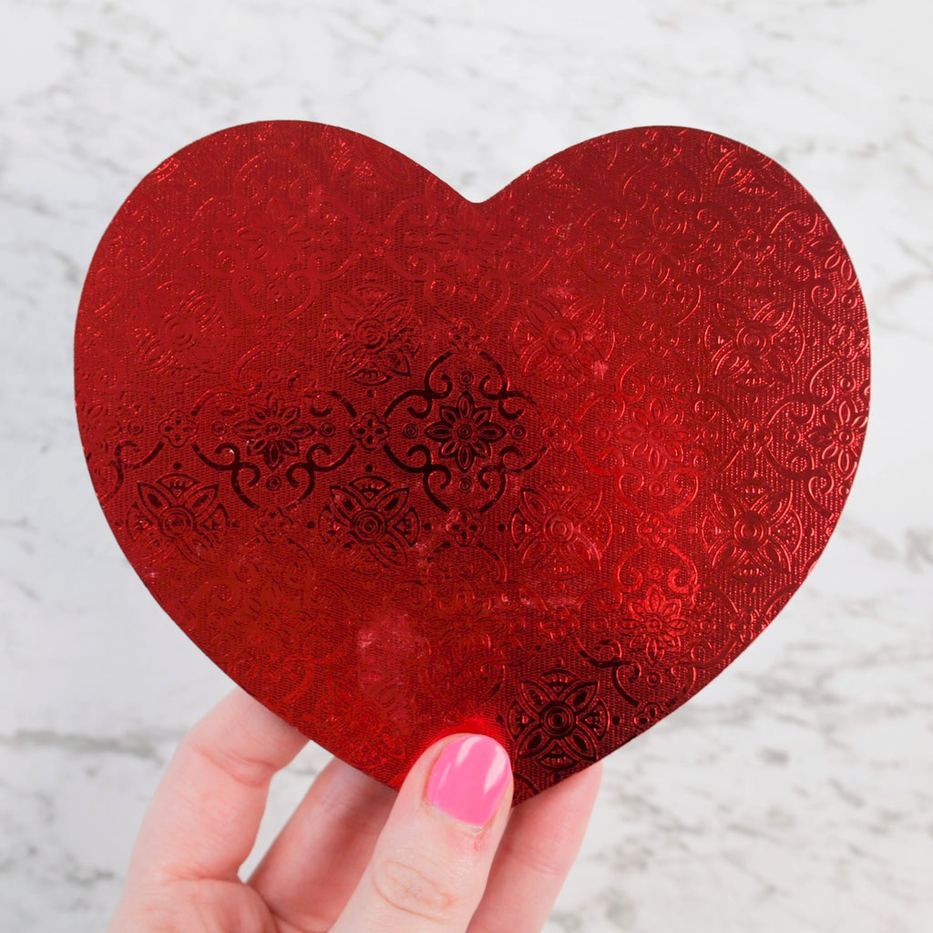 Sweet Stamp Heart Cake Board - Red