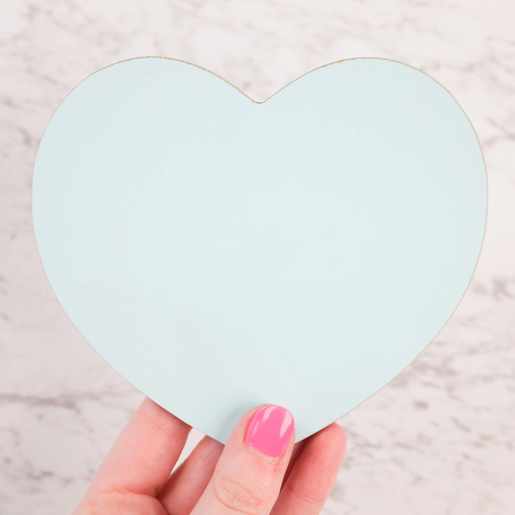 Sweet Stamp Heart Cake Board - Baby Blue