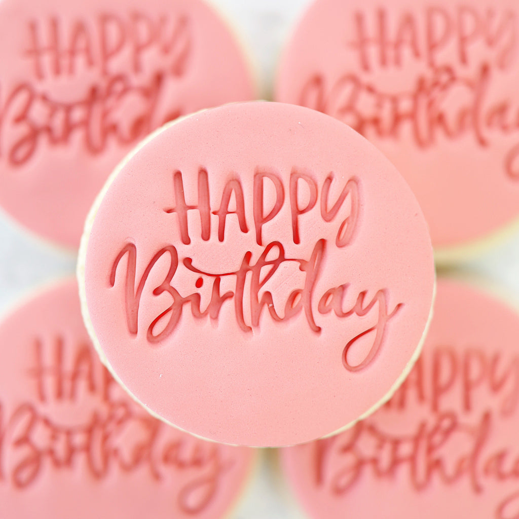 Happy Birthday - Sweet Stamp Cookie/Cupcake Embosser