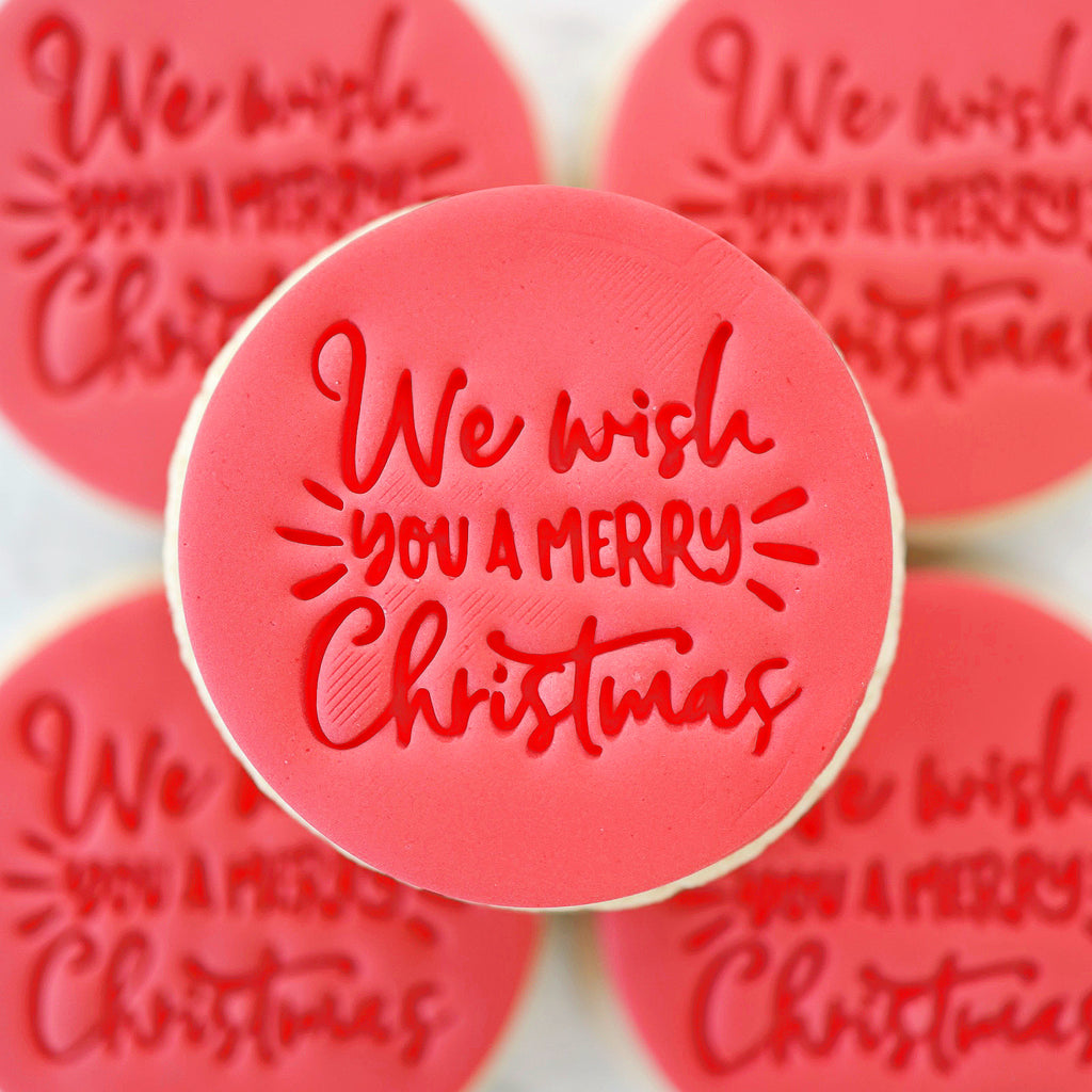We Wish You A Merry Christmas - Sweet Stamp Cookie/Cupcake Embosser