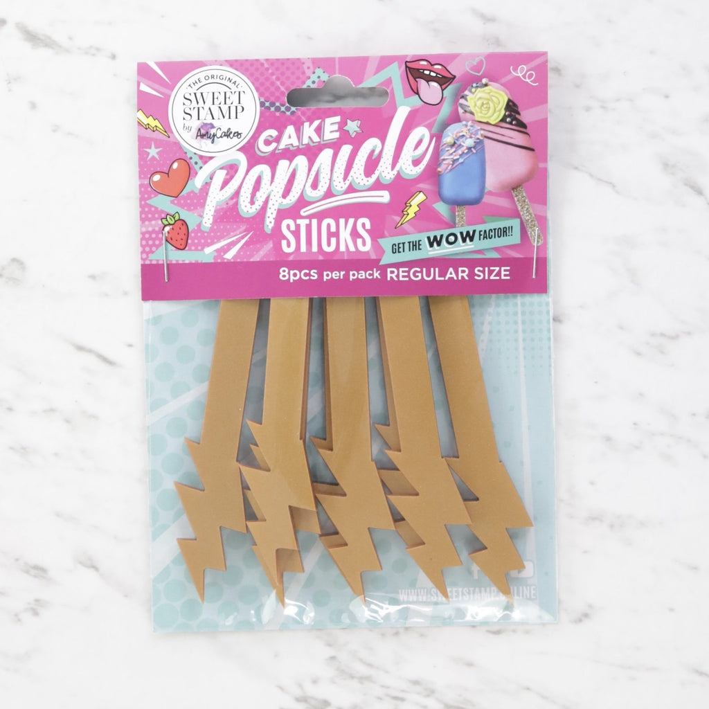 Sweet Stamp Popsicle Sticks 8pk - Lightning BOLT