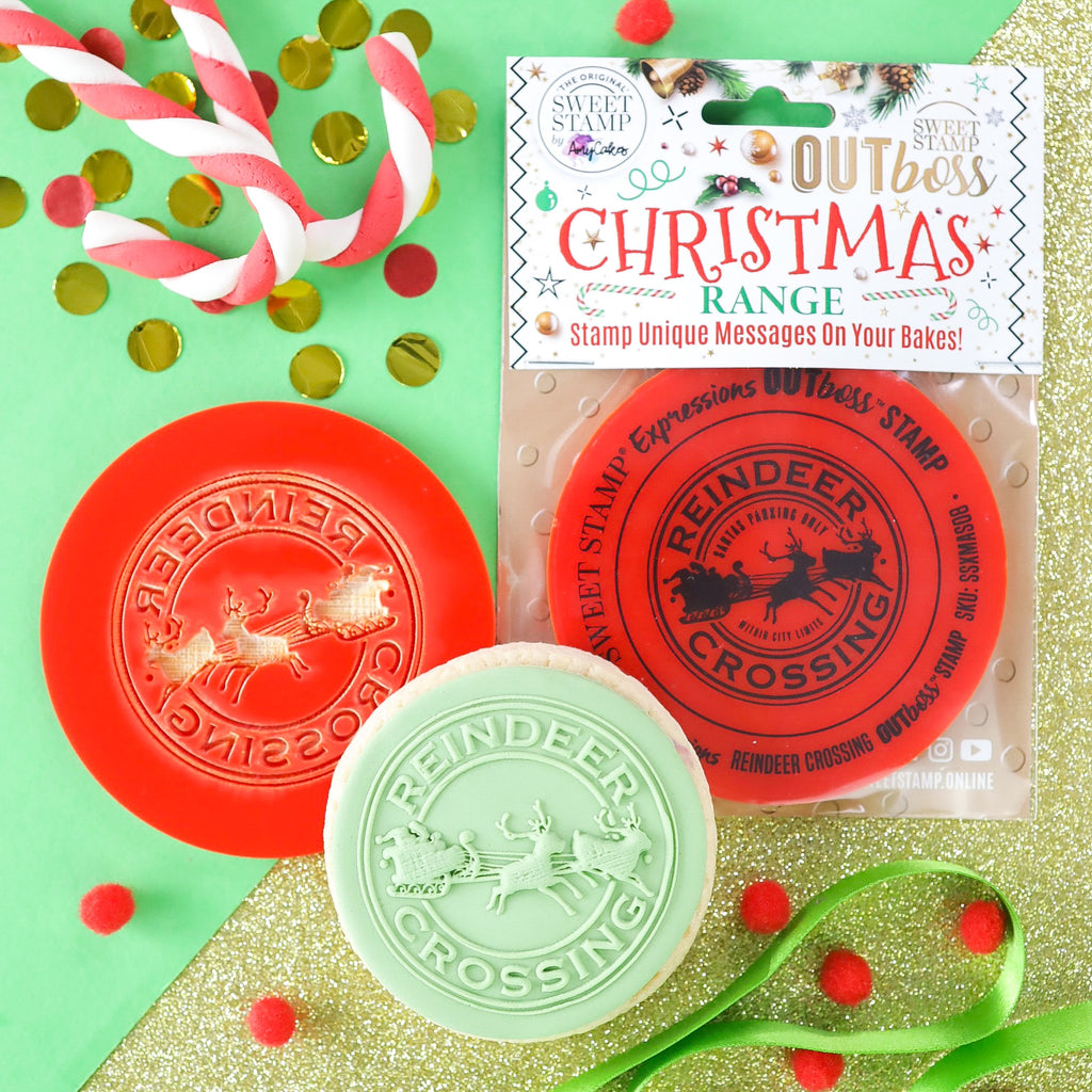 OUTboss Christmas -  Reindeer Crossing Stamp - Regular Size