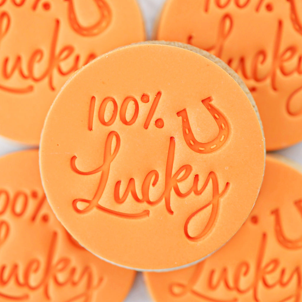 100% Lucky - Sweet Stamp Cookie/Cupcake Embosser