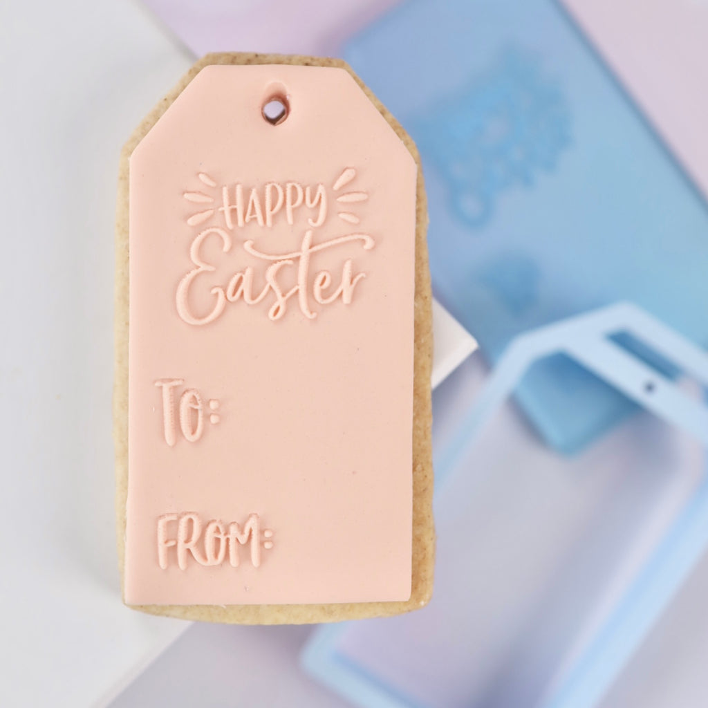 OUTboss STAMP N CUT - Happy Easter Gift Tag