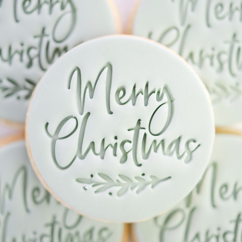 Merry Christmas - Sweet Stamp Cookie/Cupcake Embosser