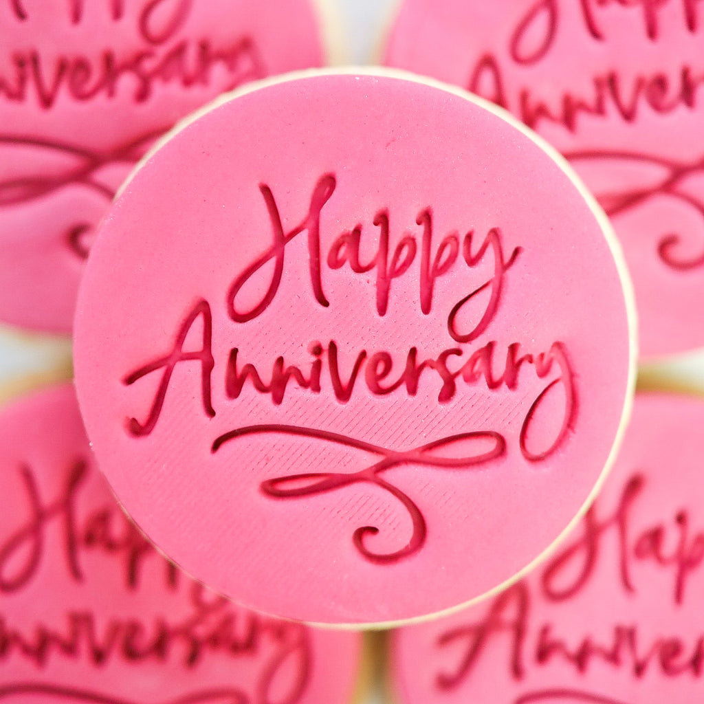 Happy Anniversary - Sweet Stamp Cookie/Cupcake Embosser