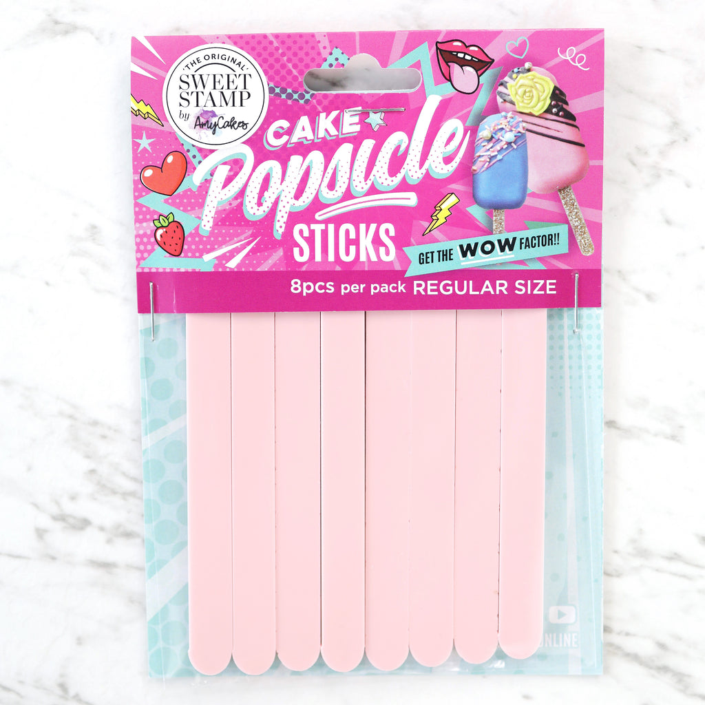 SweetStamp Popsicle Sticks 8pk - Pink Pastels