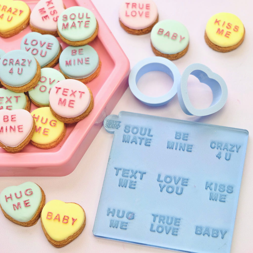 OUTboss  STAMP N CUT - Love Heart Sweets EXTRA MINI