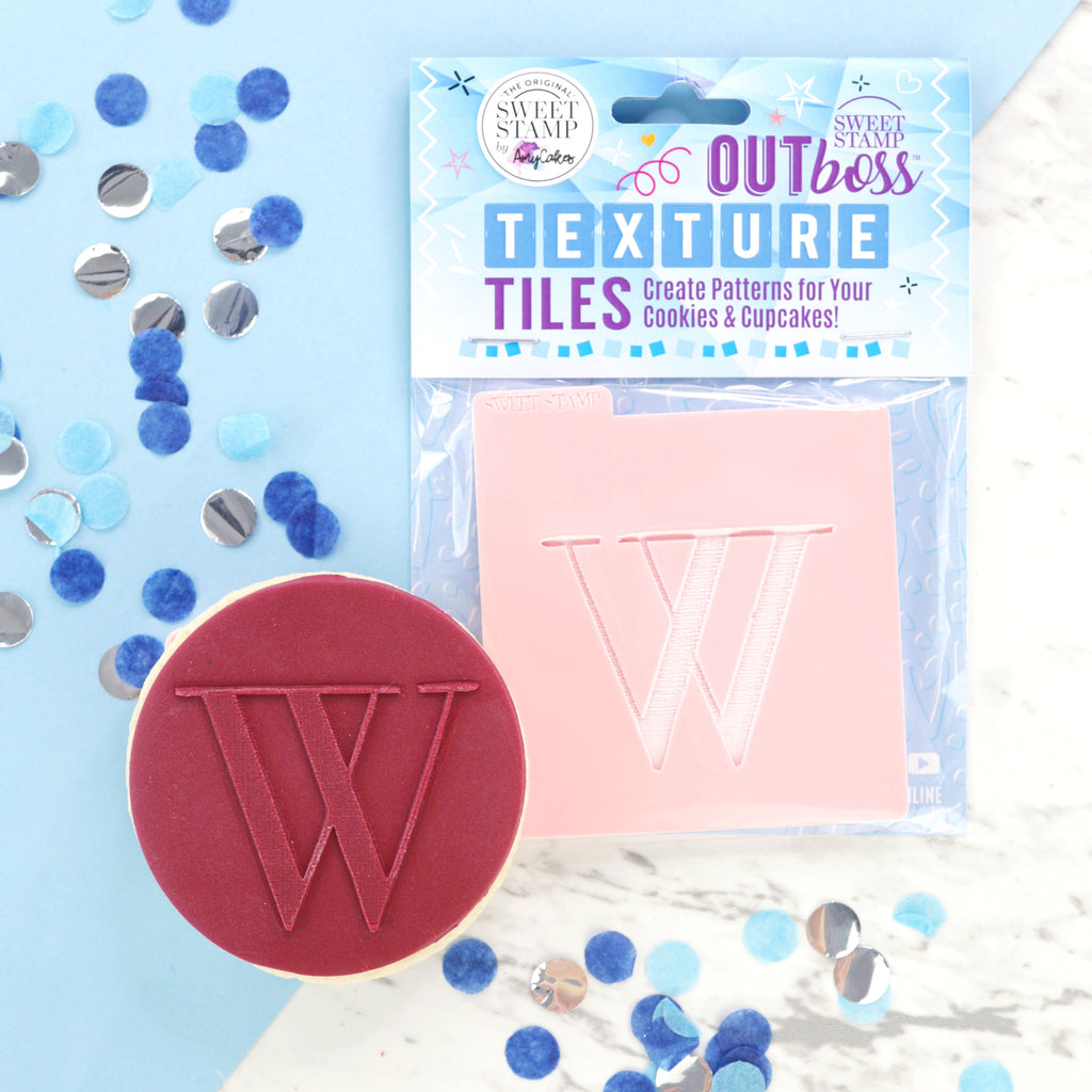 OUTboss Texture Tiles - Monogram Wax Seal W - Regular Size