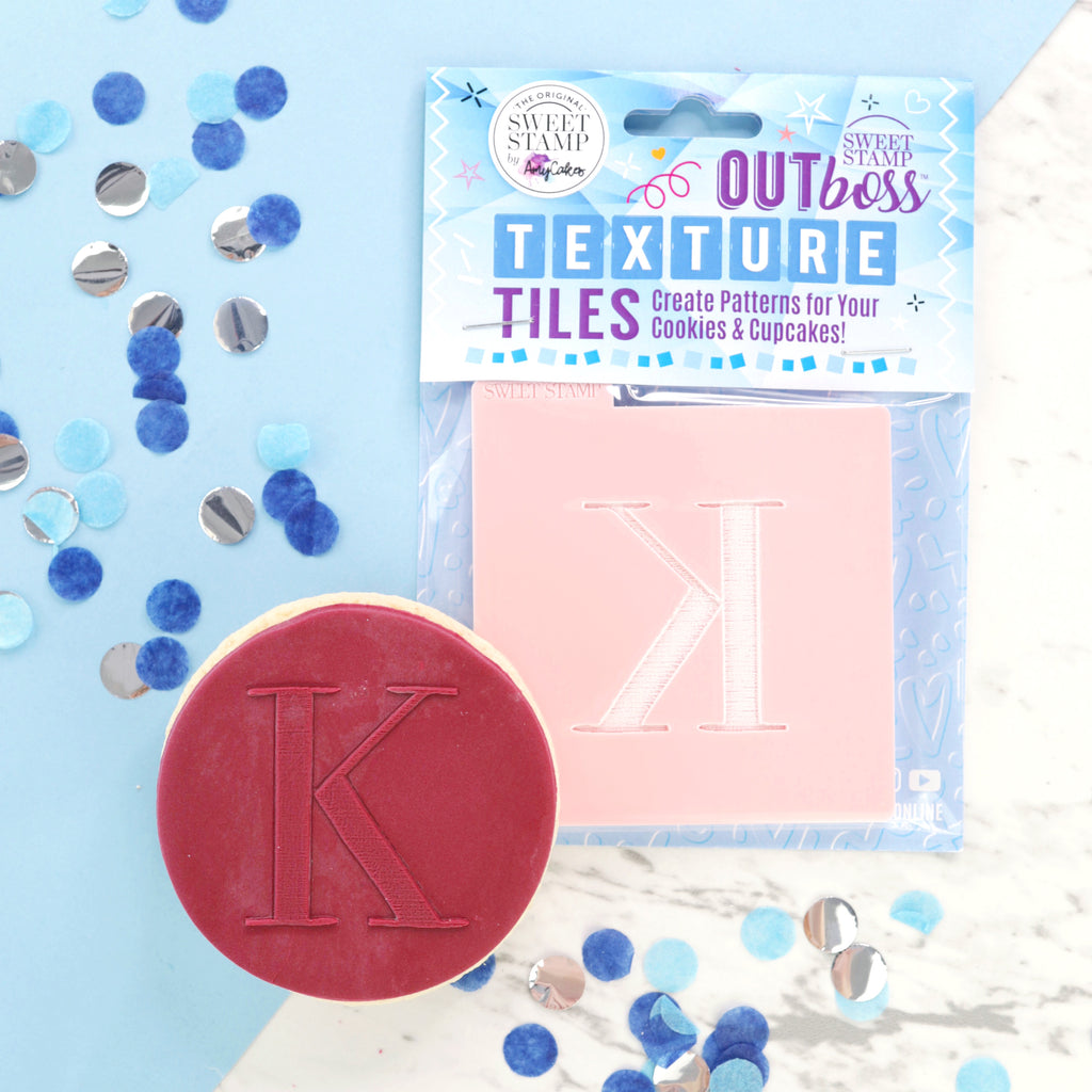 OUTboss Texture Tiles - Monogram Wax Seal K - Regular Size