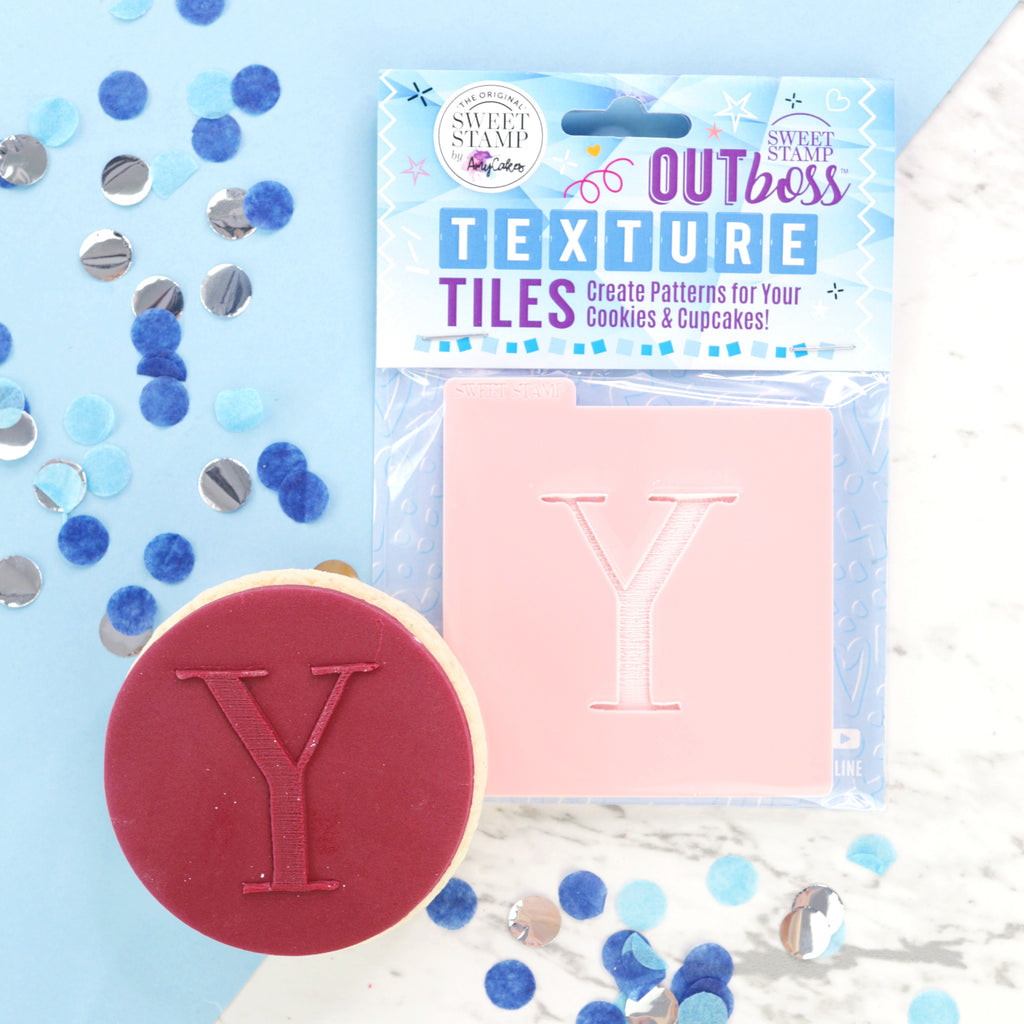 OUTboss Texture Tiles - Monogram Wax Seal Y - Regular Size