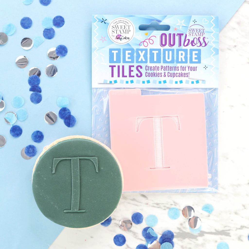 OUTboss Texture Tiles - Monogram Wax Seal T - Regular Size