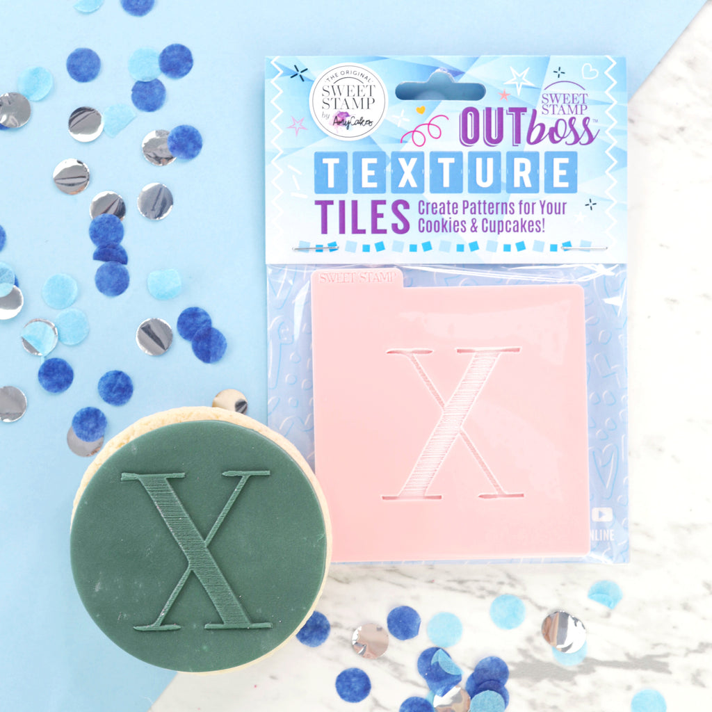 OUTboss Texture Tiles - Monogram Wax Seal X - Regular Size