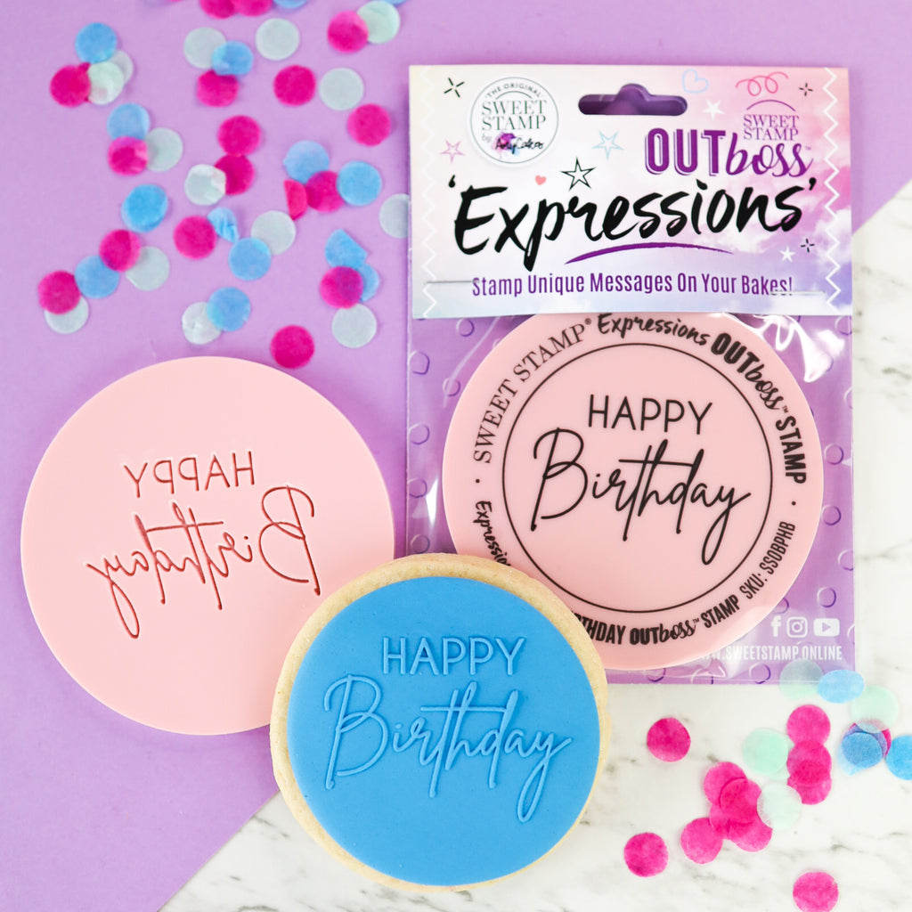 OUTboss Expressions - Trendy Happy Birthday